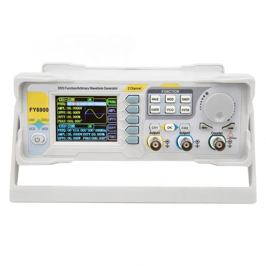 เครื่องกำเนิดสัญญาณรูปคลื่นตาม - Dual Channel Arbitrary Waveform Function Generator 60Mhz บทวิจารณ์และราคา